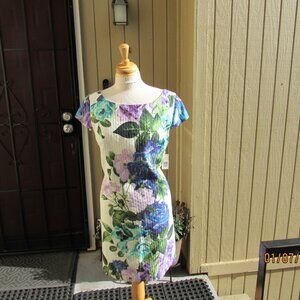 #765  NEW WOMAN'S FLORAL DRESS BY ELIZA J  (SIZE 16)